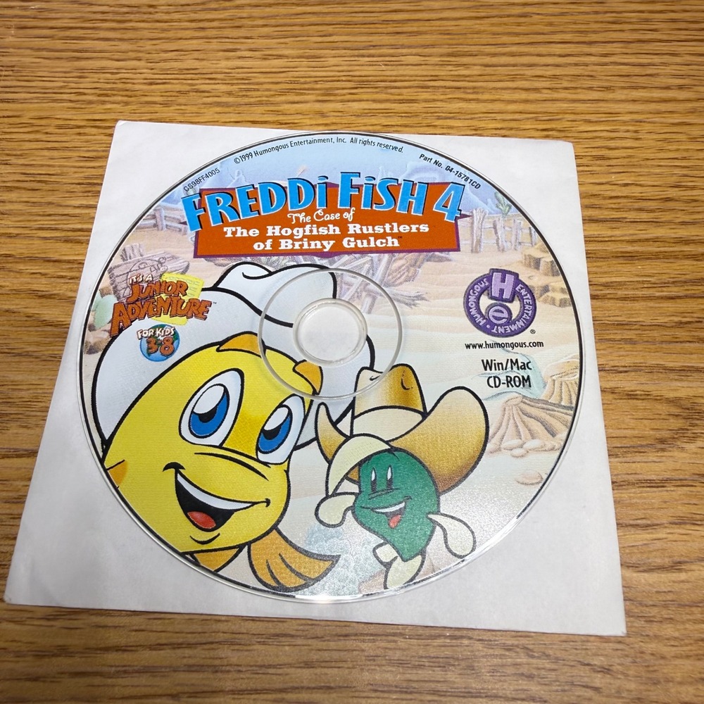Freddi Fish 4 Hogfish Rustlers of Briny Gulch PC Mac CD-ROM 1999 Humongous Game